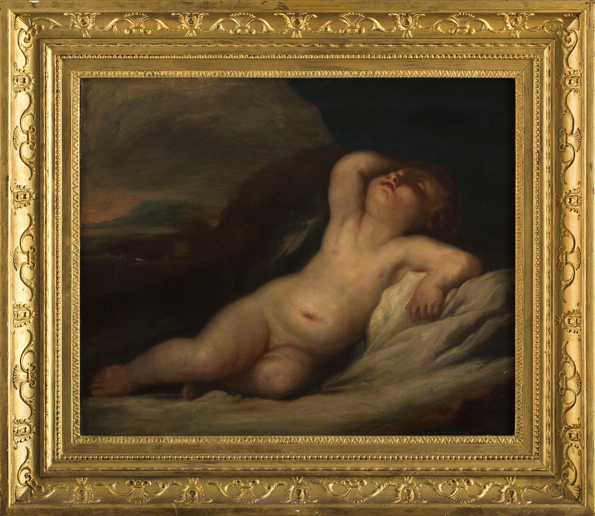 OKÄND KONSTNÄR, olja på duk, ej signerad, 17/1800-tal.