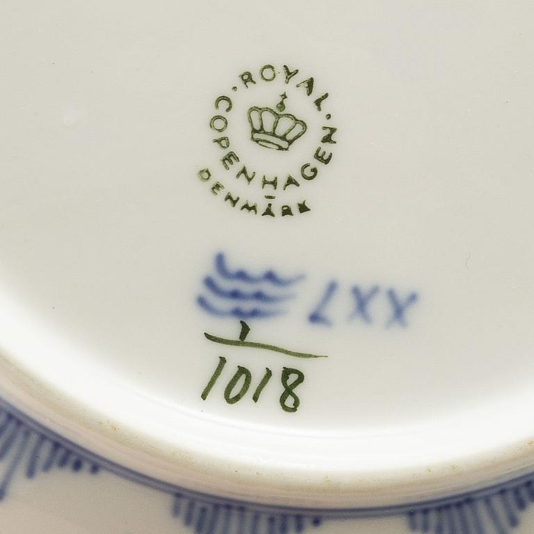 A 76-piece 'Musselmalet' porcelain dinner service from Royal Copenhagen, Denmark.