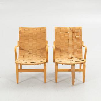 Bruno Mathsson, Armchairs, 6 pcs, "Eva", Karl Mathsson Company, Värnamo 1962.
