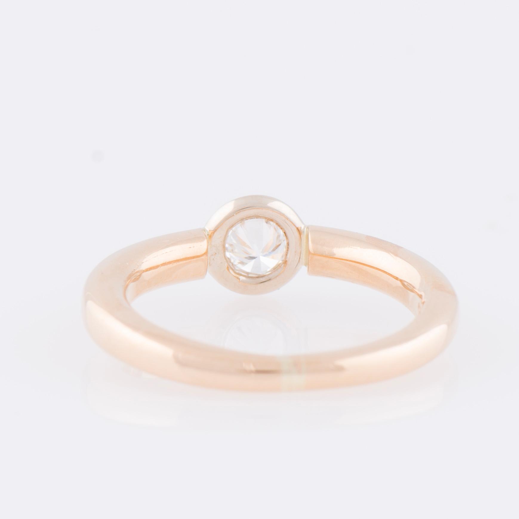 RING, briljantslipad diamant, 18K guld. Windy & pojat, Helsingfors 1992.