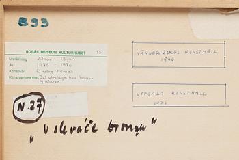 ENDRE NEMES, collage och blandteknik, signerad och daterad 1975.