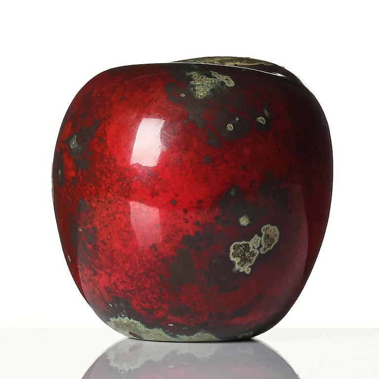 Hans Hedberg, a faience scupture of an apple, Biot, France, ca 1986.