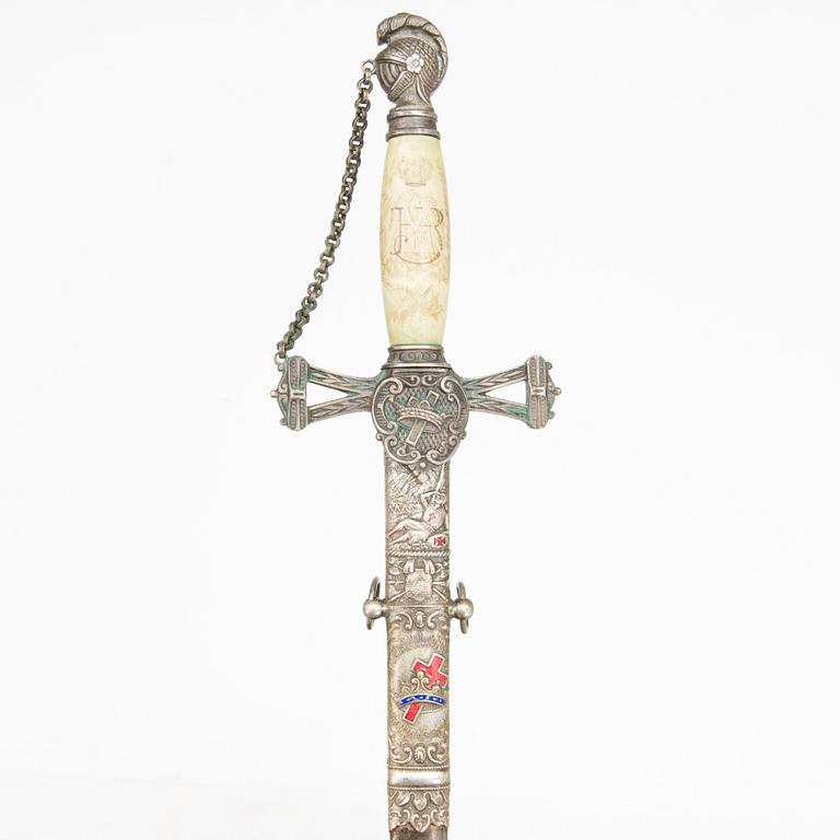 A late 19th Century American Masonic Knights Templar sword.