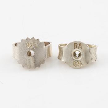 Bracelet, necklace, a pair of earrings, and a ring, Pia Rauff, silver with small diamonds.