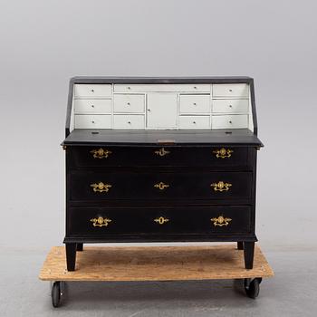 A painted secretaire, 19th Century.