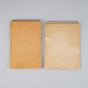 Two sketch books by Carl Kylberg.