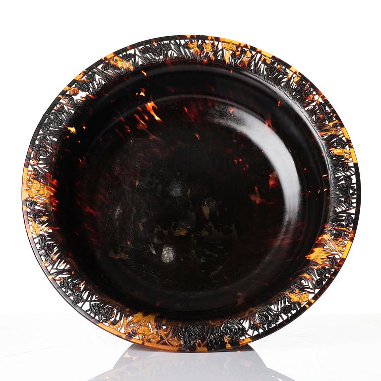 A tortoiseshell centrepiece, late 19th century.