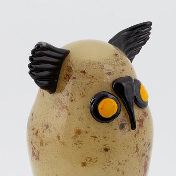 Sigurd Persson, a glass sculpture of an owl, Transjö, Sweden, signed and dated 1994.