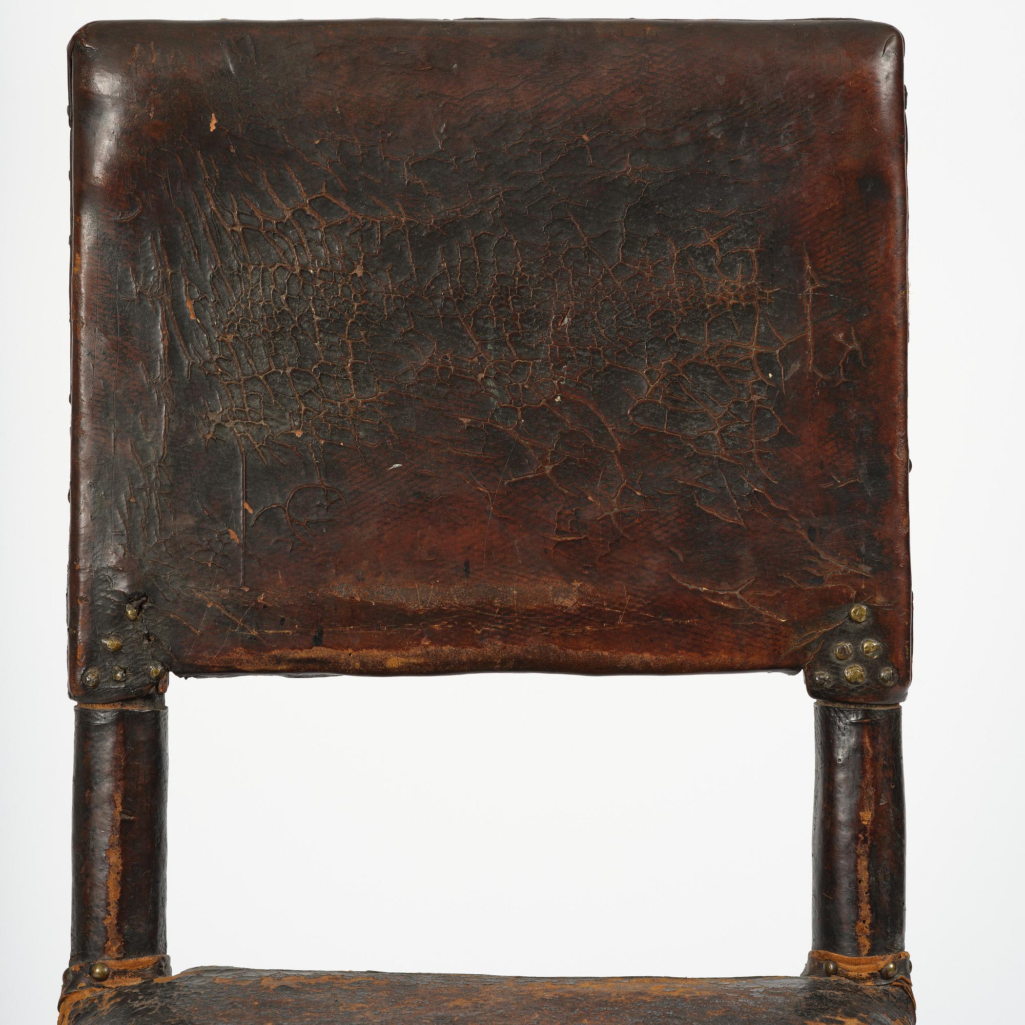 A Swedish baroque chair, late 17th century.