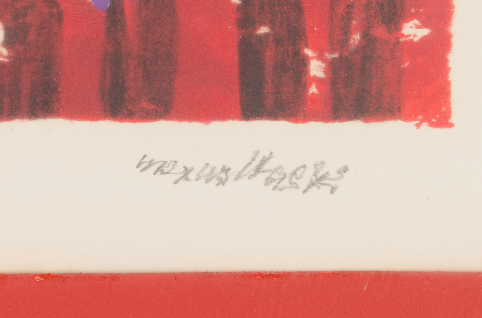 Max Walter Svanberg, gold embossed lithograph, signed and numbered 65/300.