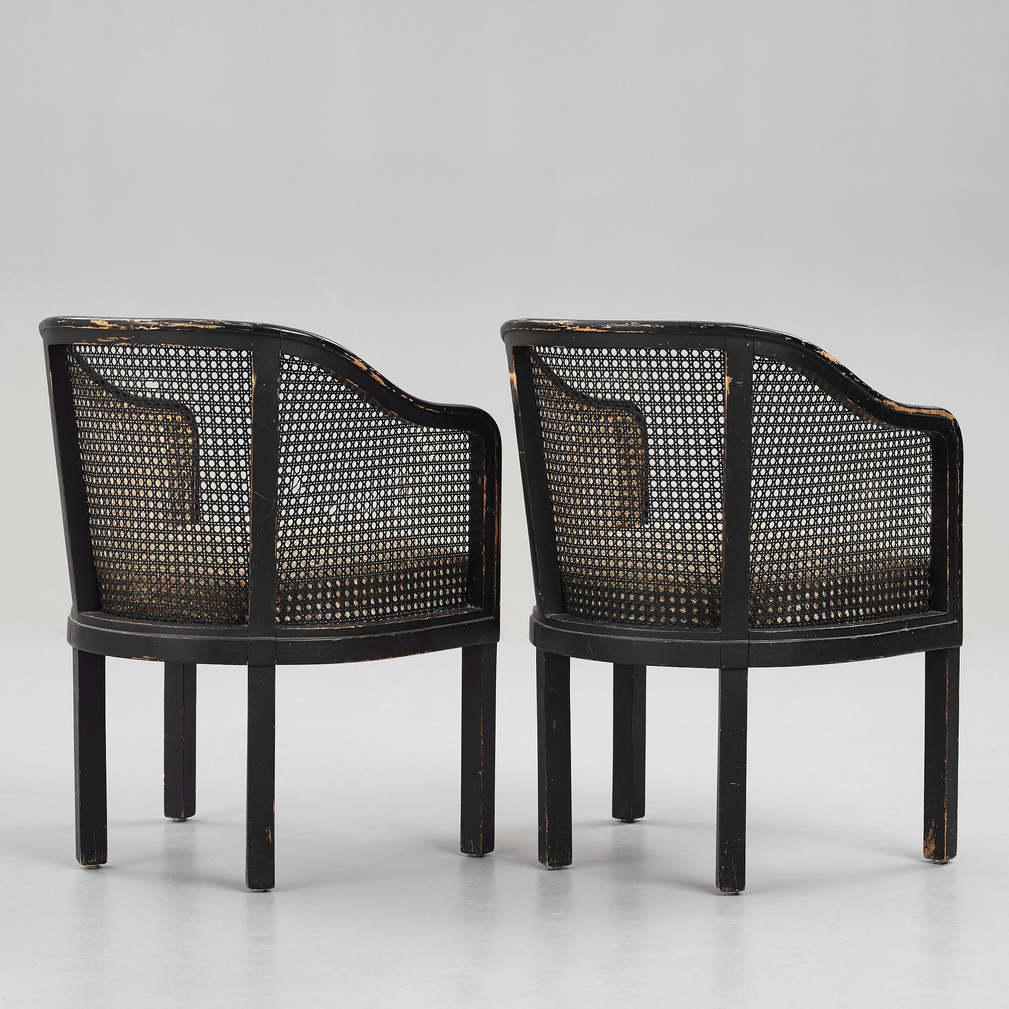 OTTO SCHULZ, a pair of armchairs for Boet, Sweden 1930's.