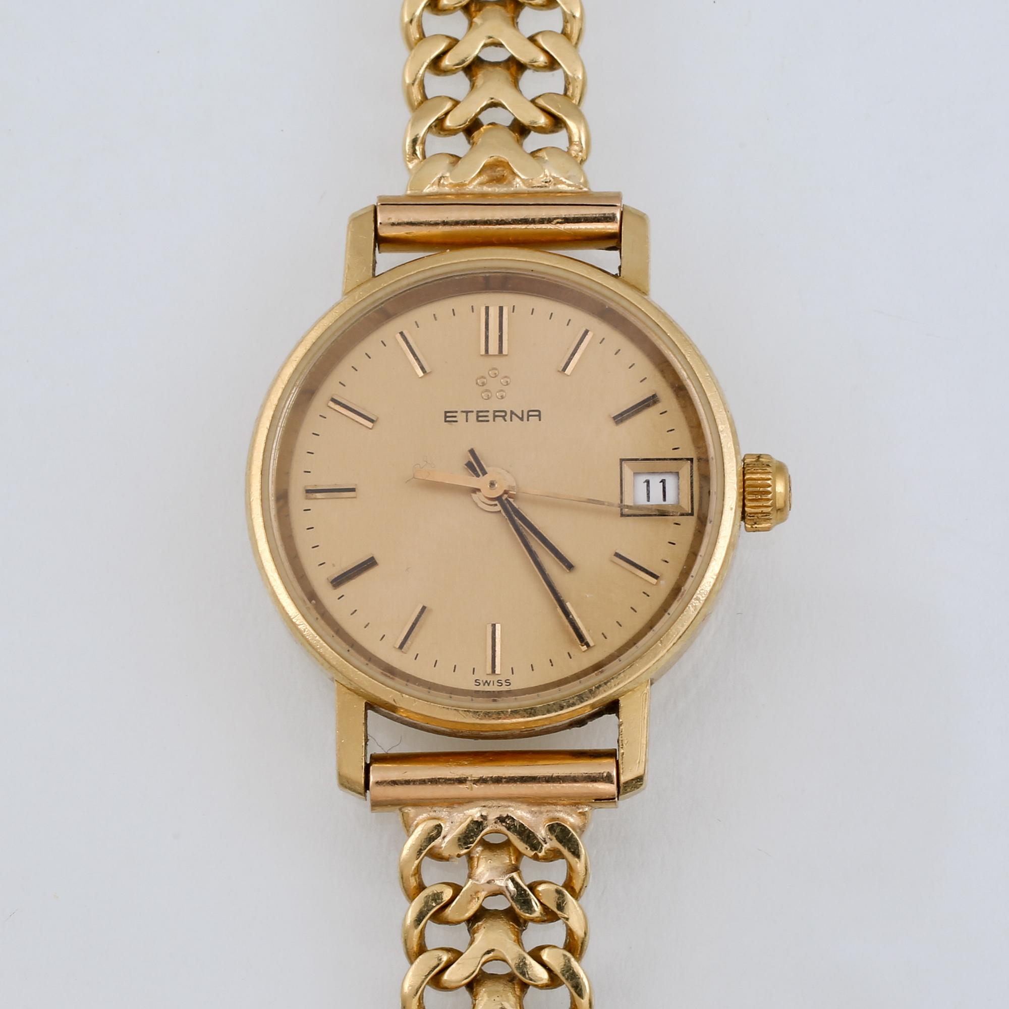 ARMBANDSUR, dam, 18 k guld, total vikt 26 g.