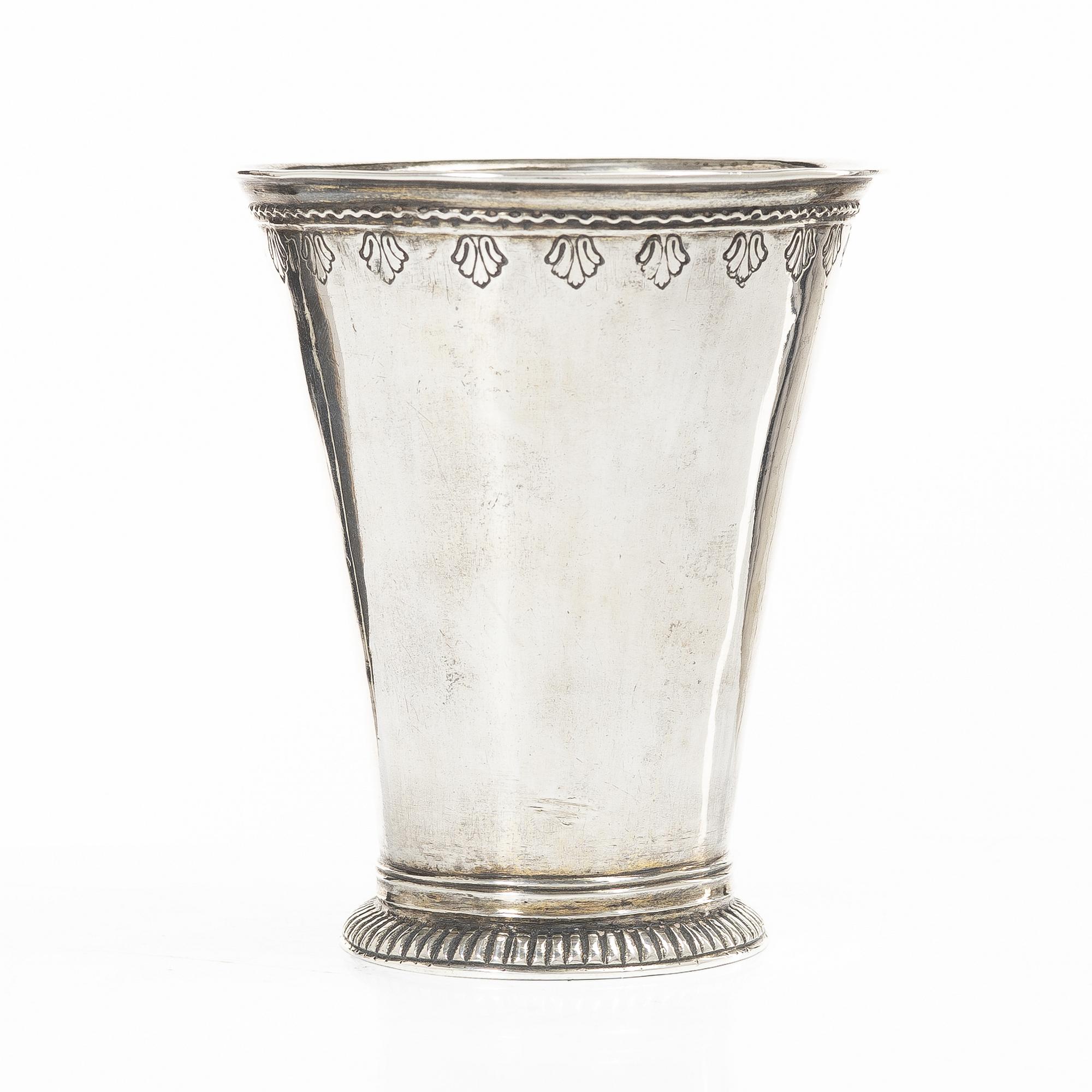A Swedish silver beaker, late 18th century, possibly H Scharén, Marstrand.