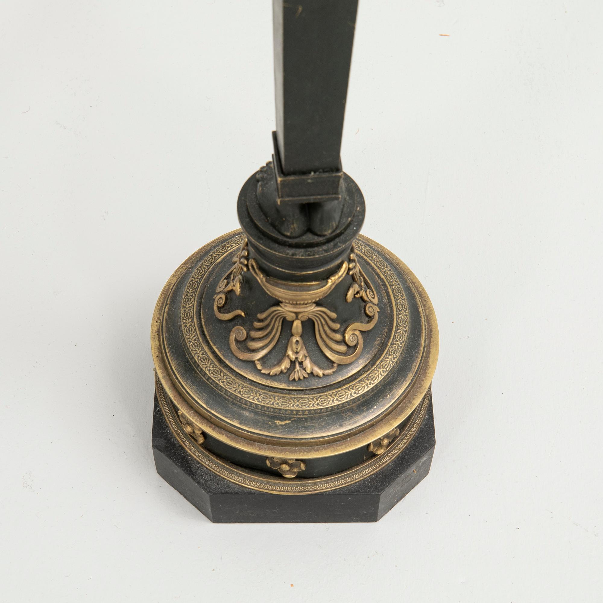 Candelabra, a pair, Empire style, mid-19th century.