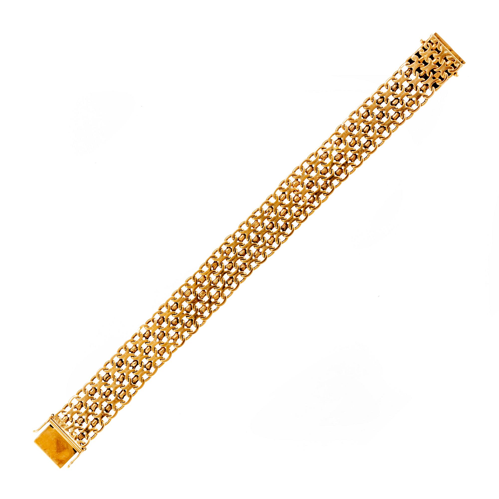 Armband 18K guld X-länk Stockholm 1962.
