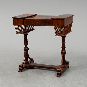 A sewing table, late Empire, 1830's.