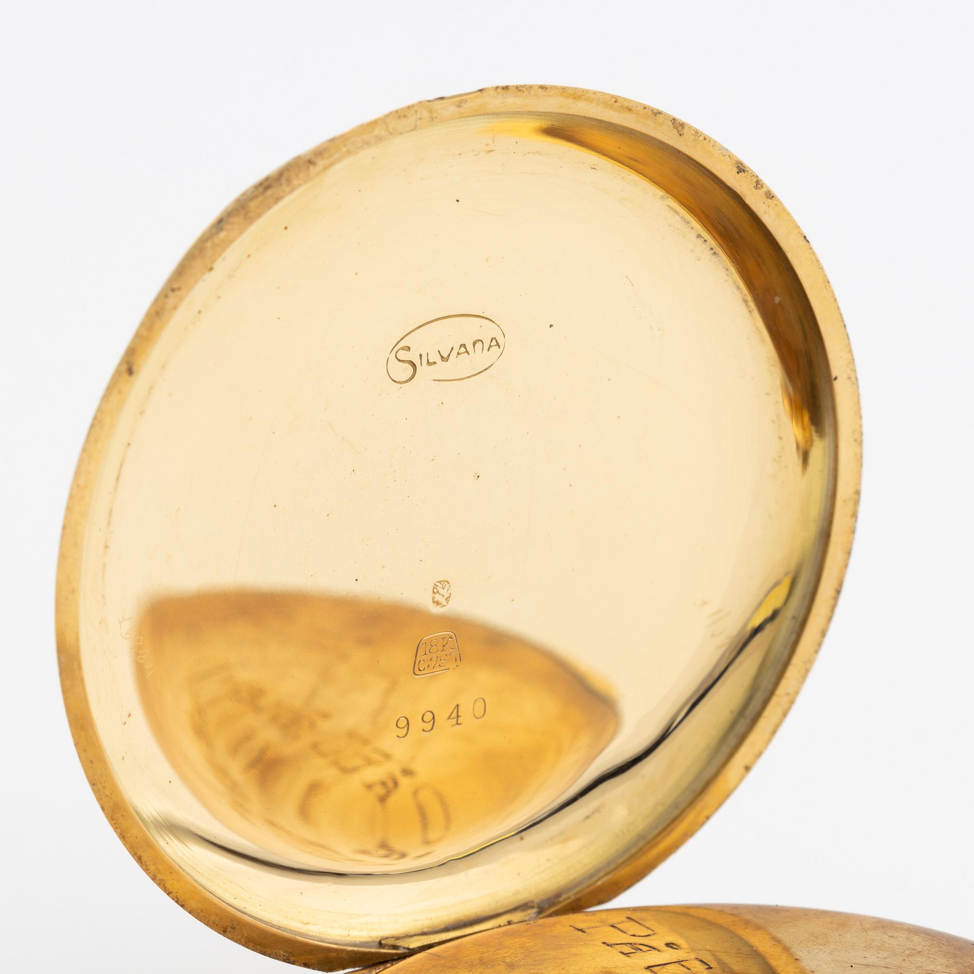 Pocket watch, hunter, 51 mm.