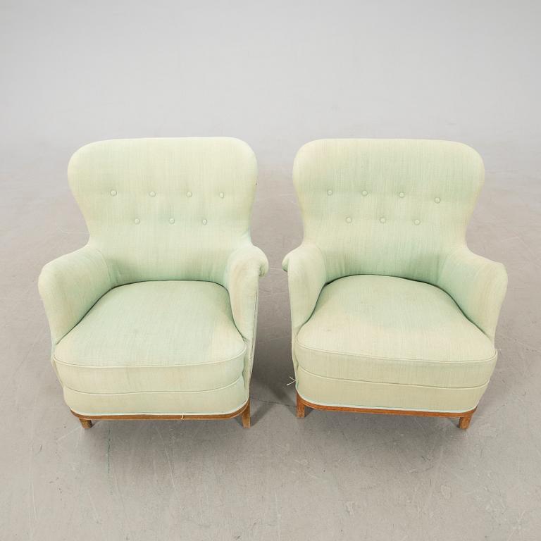 Fåtöljer 1 par, Swedish Modern 1900-talets mitt.