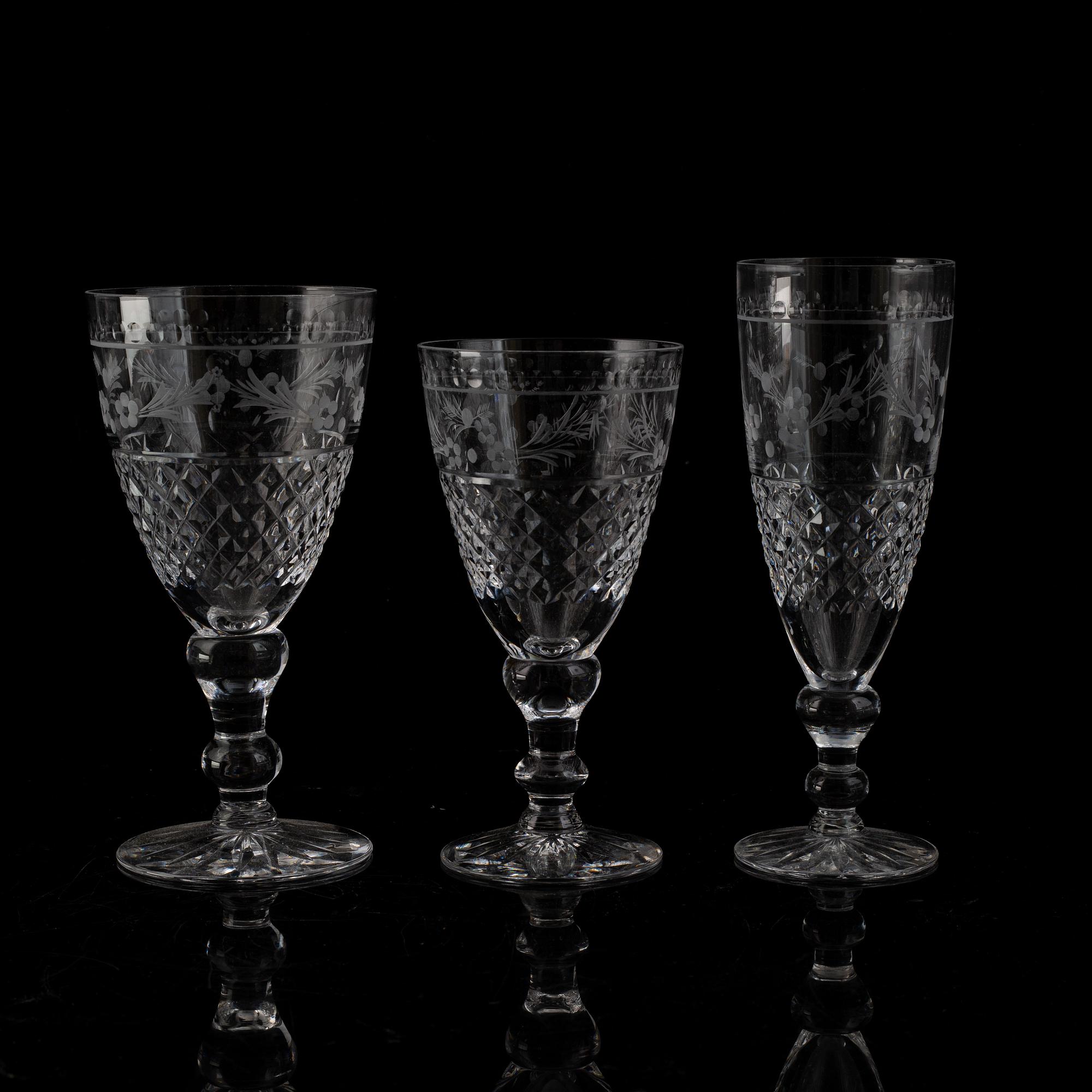 A glass service, 'Elvira Madigan', Kosta. 33 pc.