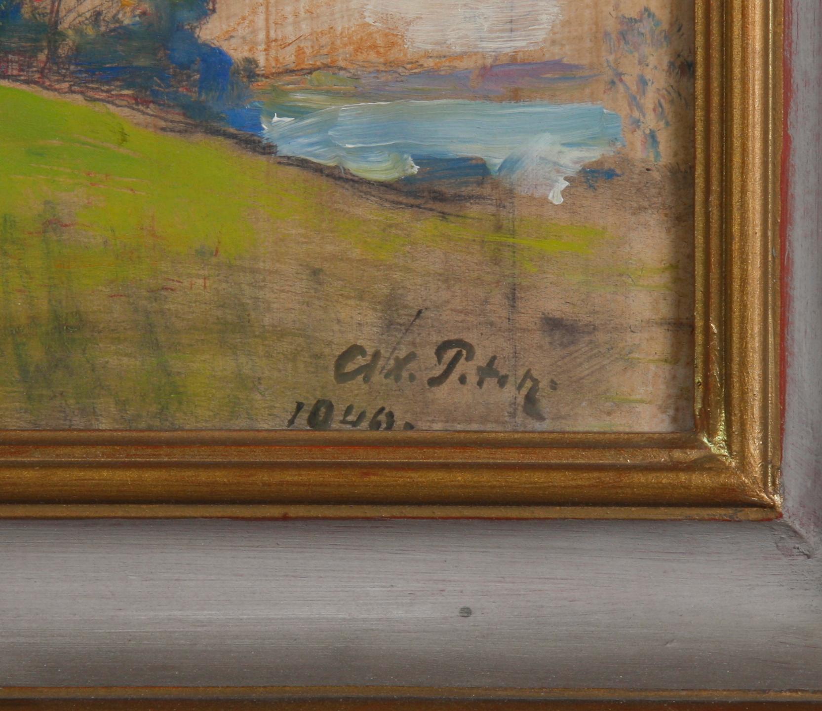 PETER, AXEL. Olja på pannå, sign o dat 1940.