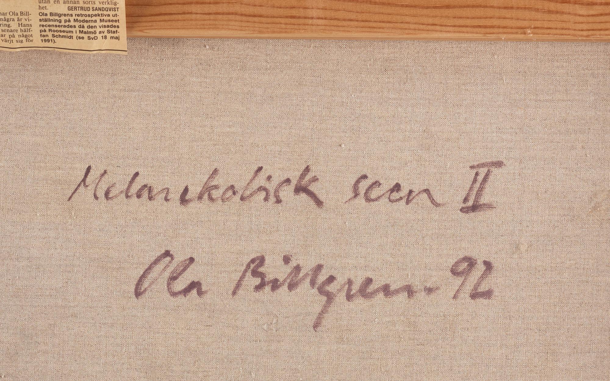 Ola Billgren, "Melankolisk scen II".