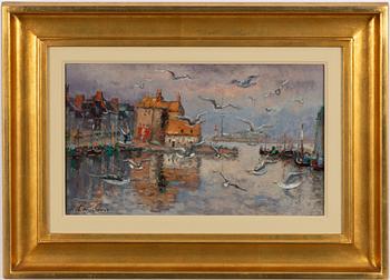 André Hambourg, The Old Basin, likely a motif from Honfleur.