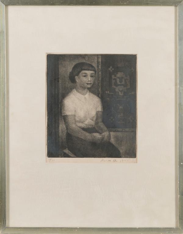 etching, signed, marked 10/30 and dated 1955.