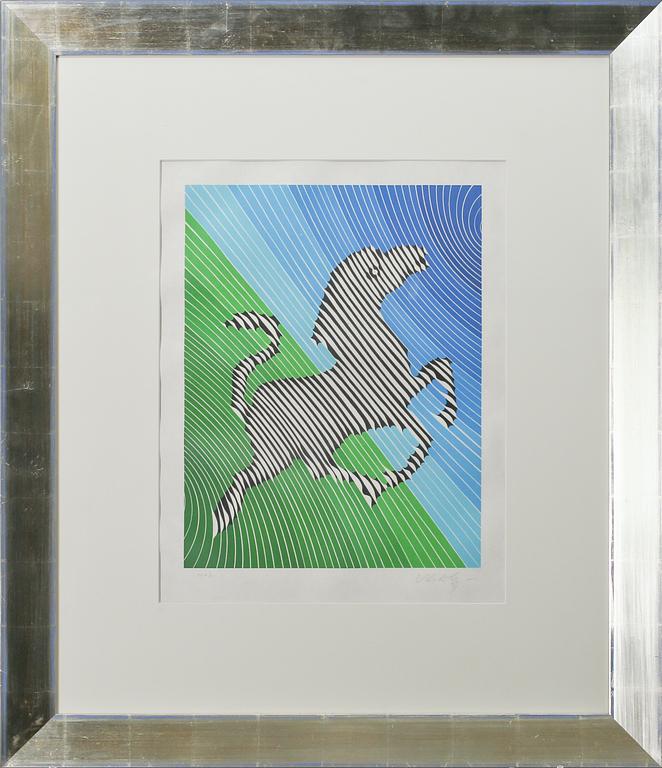 VICTOR VASARELY, färgsnitt, signerad och numrerad XXV/C.