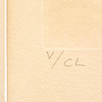 Salvador Dalí,  färglitografi med torrnål, signerad, V/CL.