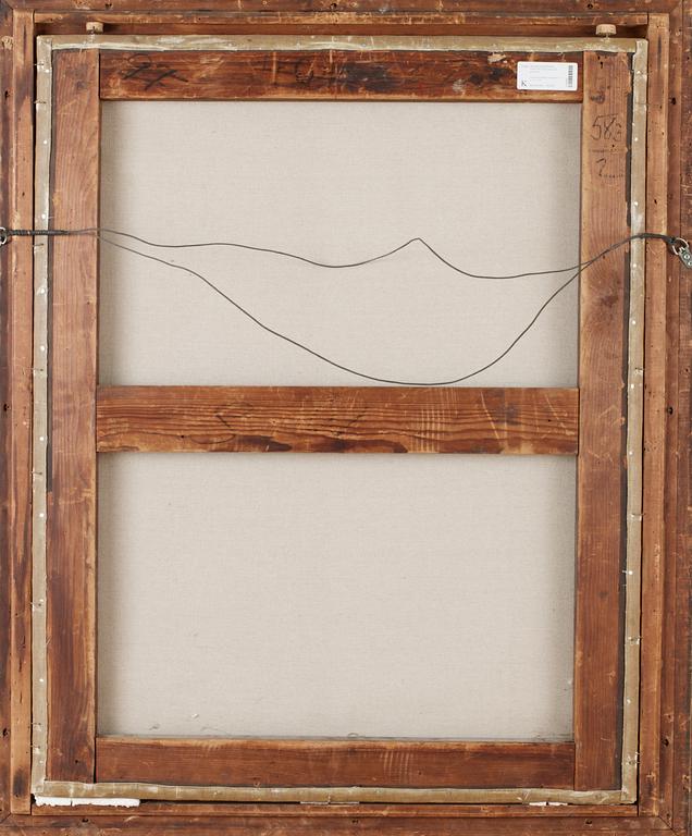 Ädel dam med jakthund.