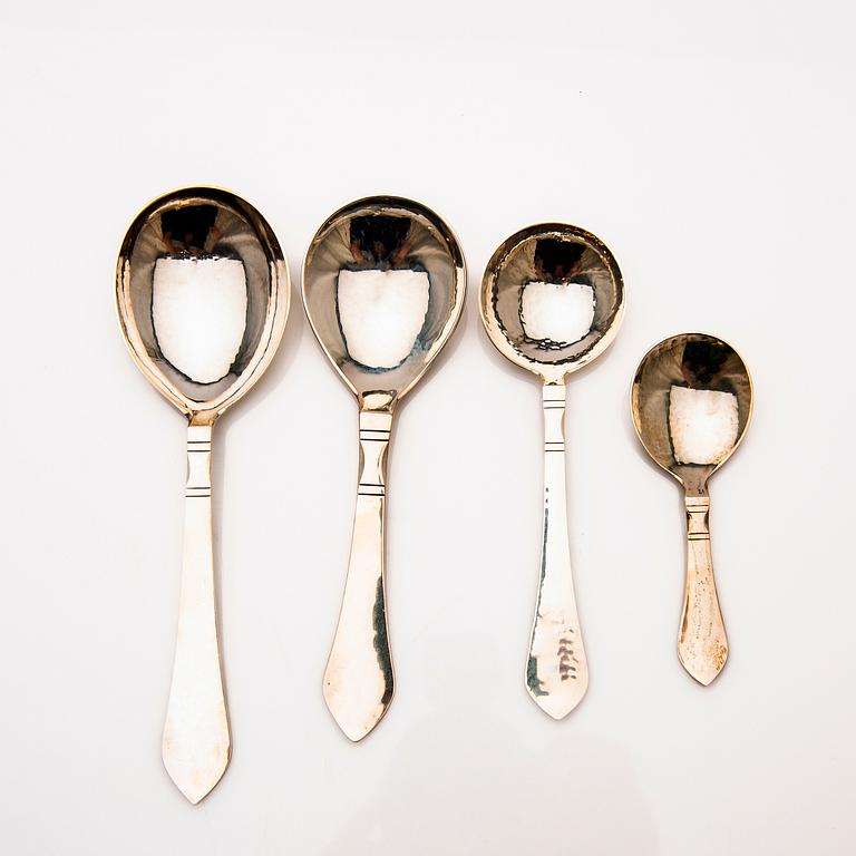 Georg Jensen, Cutlery service, silver, 107 pieces, "Antique/Continental", Denmark.