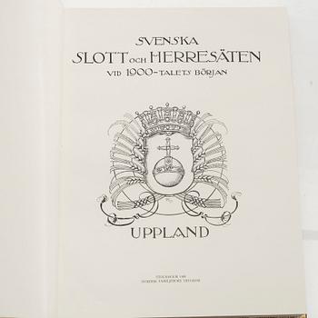 Bokverk, "Svenska Slott och Herresäten", 12 volymer (9+3) samt "Danske Herregaarde ved 1920", 3 volymer.