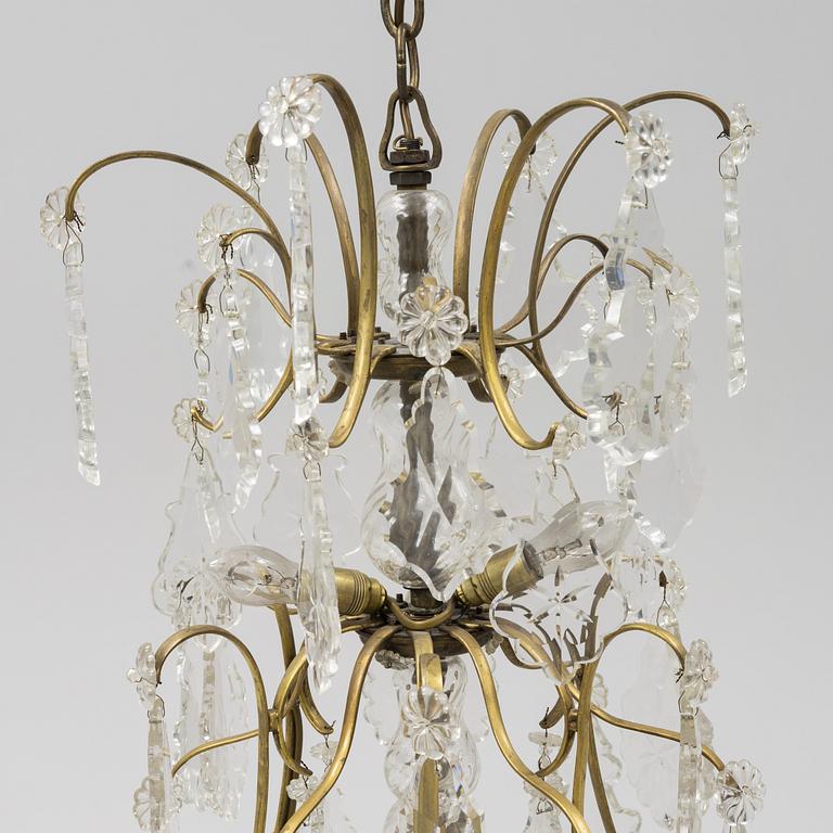 A Rococo style chandelier, first half of the 20th Century.