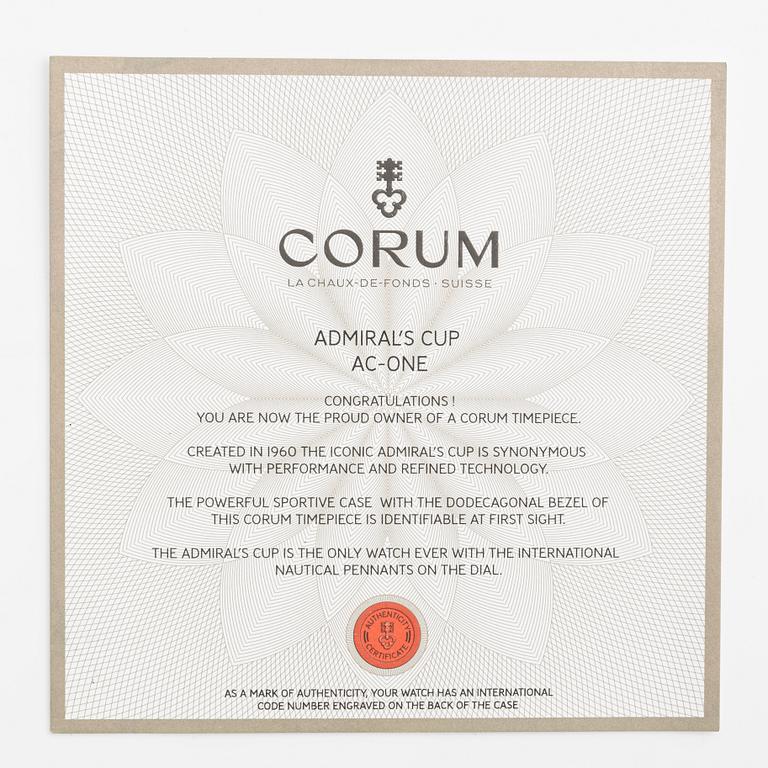 Corum, Admiral's Cup, AC-One 45, chronograph, wristwatch, 45 mm.