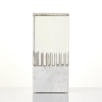 Jan Johansson, unik skulptur, slipat glas, Orrefors 1999.