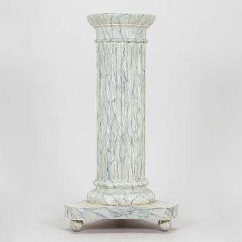 A mid 19th century Gustavian style pedestal.