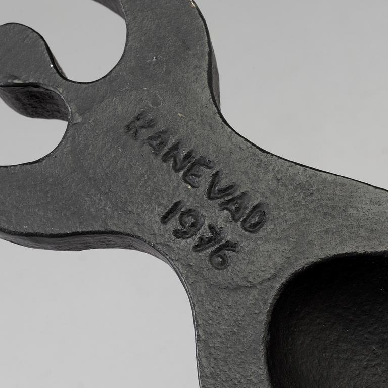GUNNAR KANEVAD, sculpture, cast iron, signed and dated 1973.