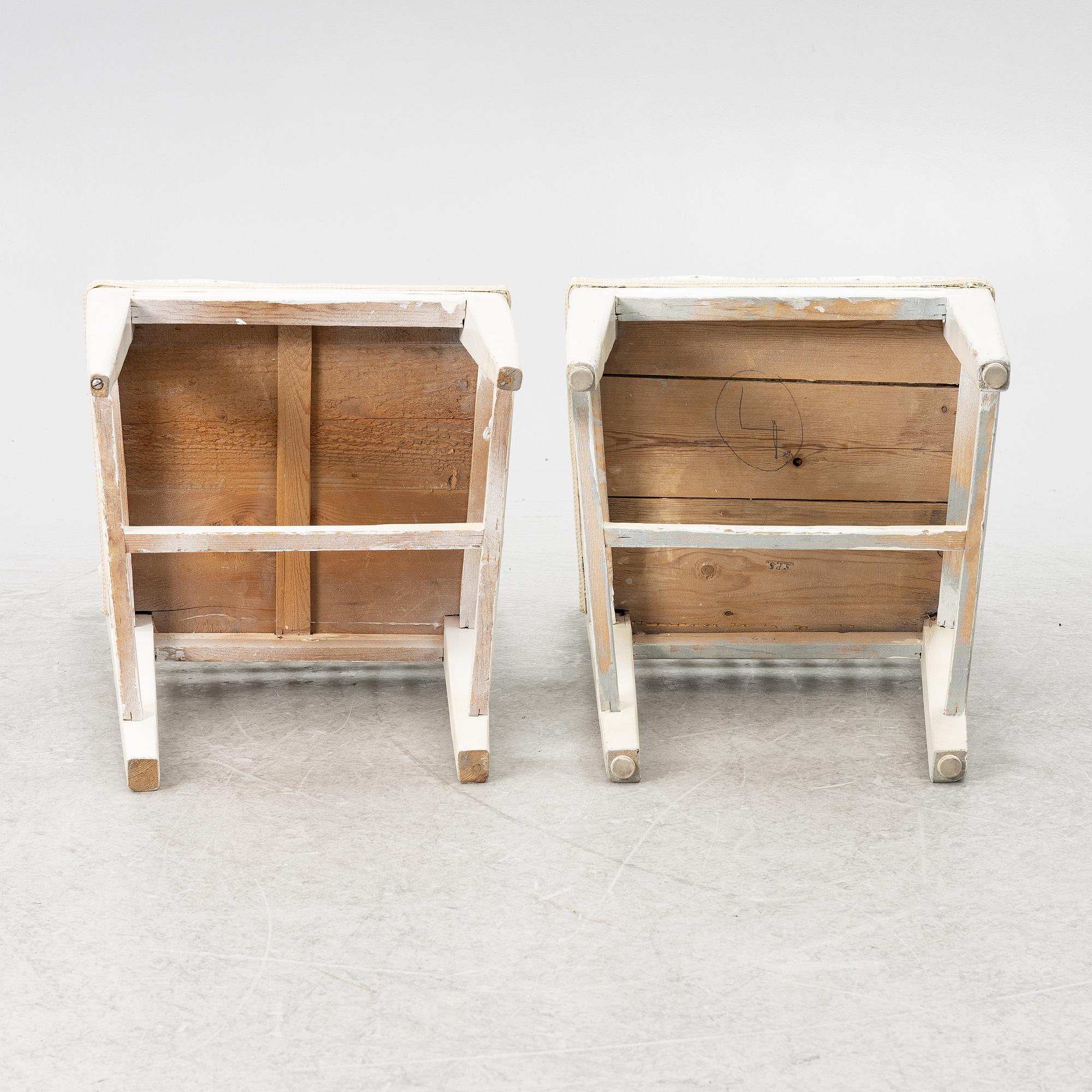 Stolar, 6 st, 1800-tal, Sengustavianska provinsarbeten.