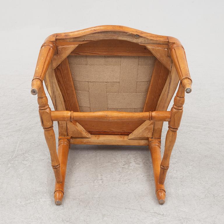 A pair of Swedish transitional chairs, Stockholm, later part 18th century.