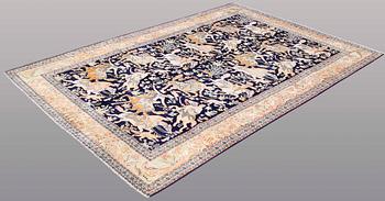 A RUG, Figural silke Kashmir, ca 263 x 179 cm.
