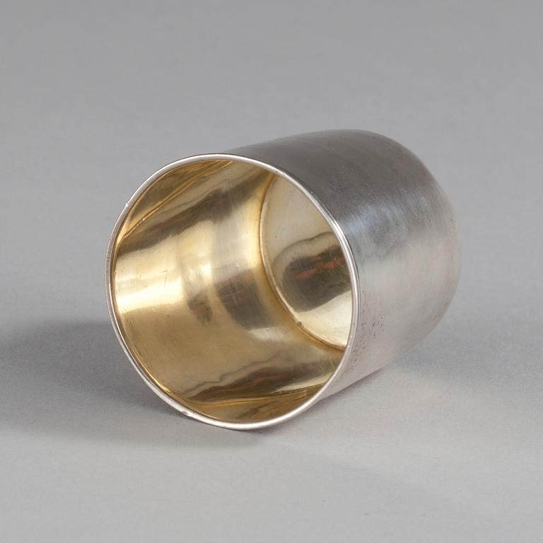 BÄGARE, silver, Efim Sidorov (Ефим Сидоров 1833-41), S:t Petersburg 1836. Vikt ca 42,8 g.