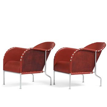 97. Mats Theselius, a pair of "Bruno" easy chairs, ed. 16/49 & 40/49, Källemo, Värnamo 1997.