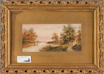 EDMUND DARCH LEWIS, akvareller, 2 st. Sign o dat 01.