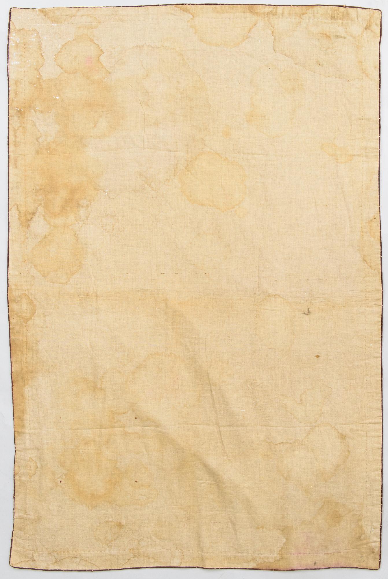 An embroided carpet, 1850-1900. Circa 195 x 130 cm.