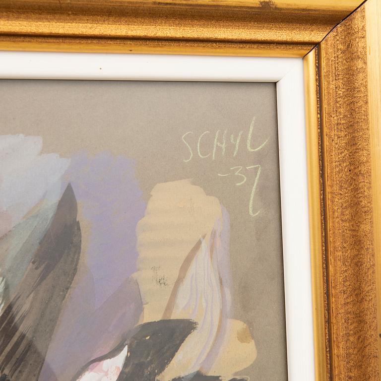 Jules Schyl, Flower Still Life.