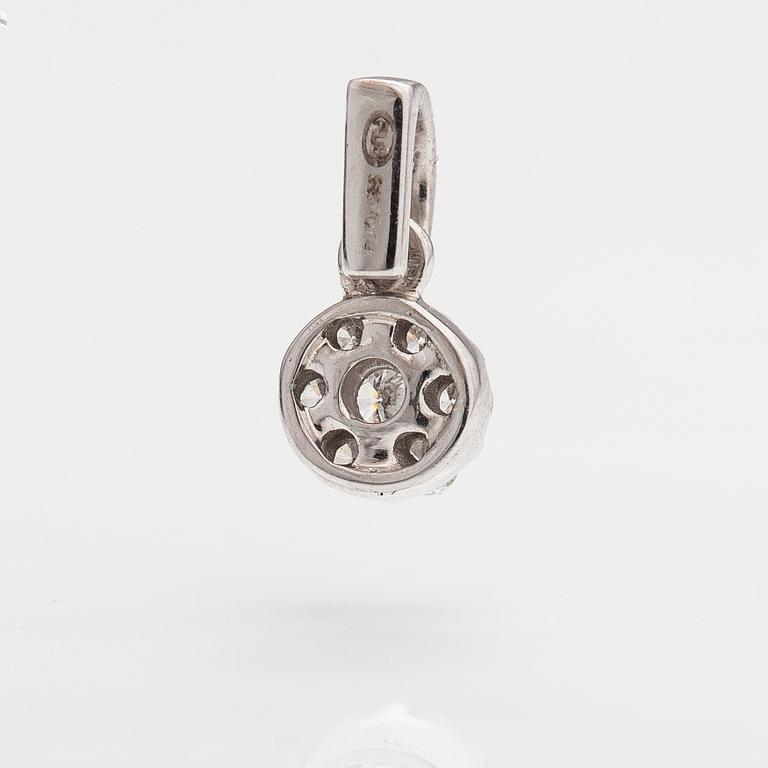 Hänge, 14K vitguld, diamanter ca 0.14 ct tot enl gravyr. Rubens, Helsingfors.