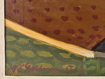 ERIC NILSSON, olja på pannå, signerad.