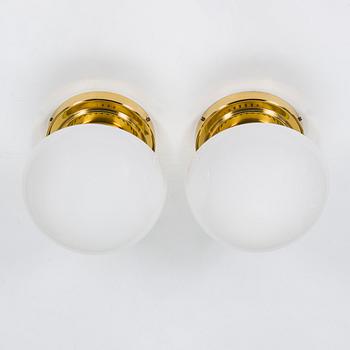 Klaus Michalik, vägg-/taklampor, ett par, "Bau" modell 971-504/H, Stockmann Orno 1960-tal.