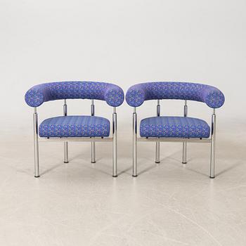 Johannes Foersom & Peter Hiort-Lorentzen, armchairs a pair "Cobra", Erik Jörgensen Furniture Factory, Denmark 1990s.