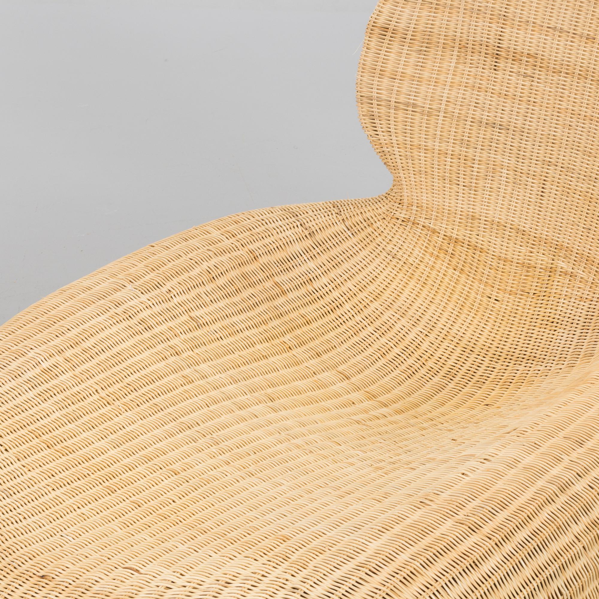 KORGFÅTÖLJ, samt PALL "Storvik", Carl Öjerstam för IKEA 2001-2005.